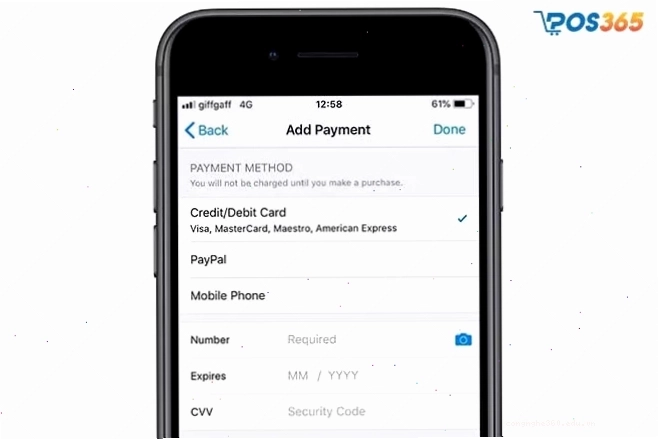 Thêm phương thức thanh toán mới vào Apple ID