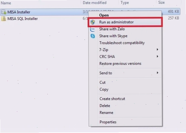 Thiết lập kết nối máy trạm với máy chủ SQL Server MISA