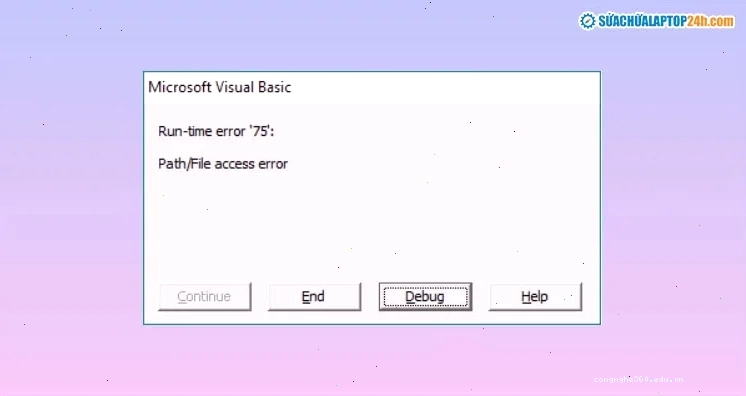 Thông báo lỗi Path/File access error trong VBA