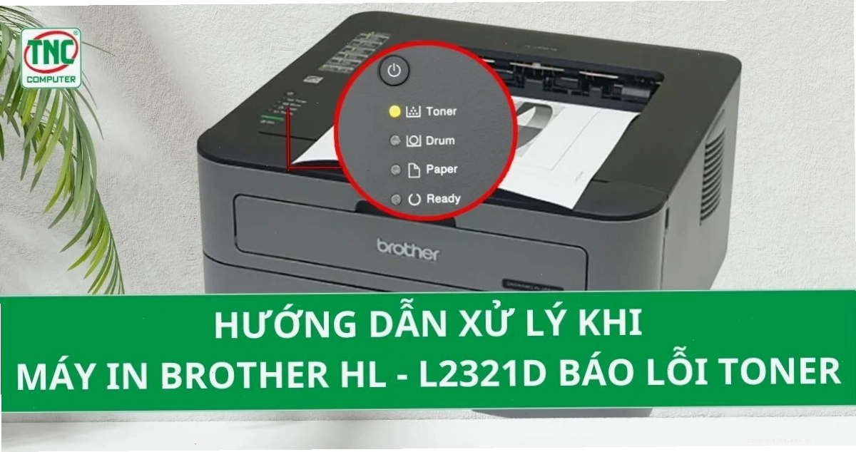 Tổng quan máy in Brother HL-L2321D và các bộ phận chính