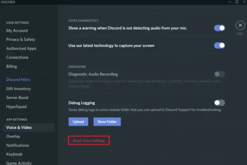 Vị trí tắt tính năng Overlay trong Discord giúp Roblox hoạt động ổn định hơn
