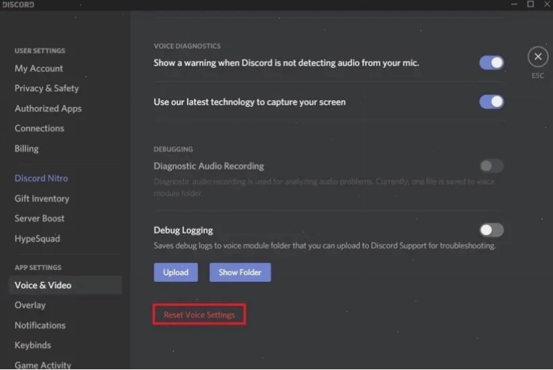 Vị trí tắt tính năng Overlay trong Discord giúp Roblox hoạt động ổn định hơn