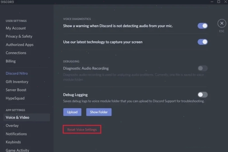 Vị trí tắt tính năng Overlay trong Discord giúp Roblox hoạt động ổn định hơn