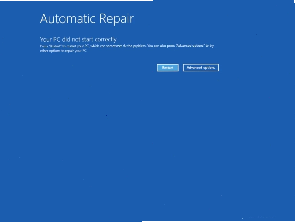 Windows 8 Kernel32 dll not found error screen