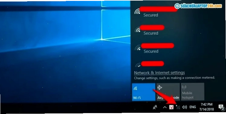 Xóa mạng WiFi trên Windows 7