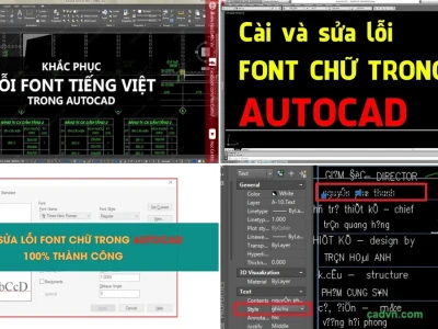 Cách sửa lỗi phông chữ trong CAD: Hướng dẫn triệt để 2026
