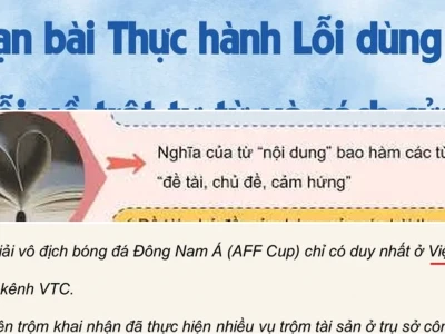 Chỉ ra và sửa lỗi trật tự từ trong câu: Lầm tưởng và sự thật