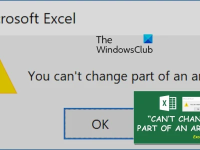 Excel Báo Lỗi 'You Cannot Change Part Of An Array' Cách Xử Lý Quyết Liệt