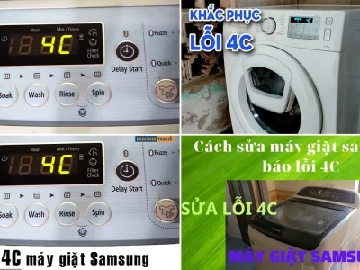 Lỗi 4C Máy Giặt Samsung: Cảnh Báo & Cách Sửa Chuẩn Không Cần Chỉnh
