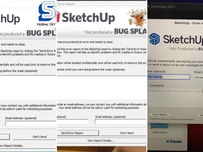 Lỗi Bug Splat SketchUp Triệt Tiêu Nhanh Chóng Hướng Dẫn Chi Tiết