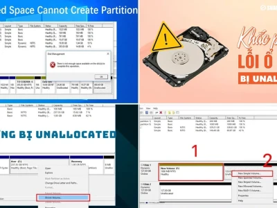Ổ cứng Unallocated Khắc Phục Nhanh Chóng