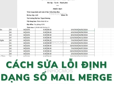 Sửa Lỗi Định Dạng Ngày Tháng Trong Mail Merge Giải Pháp Gai Góc