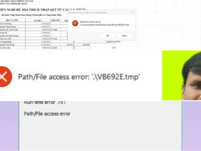 Sửa lỗi Path/File Access Error trong Excel: Lời cảnh tỉnh cho người dùng VBA
