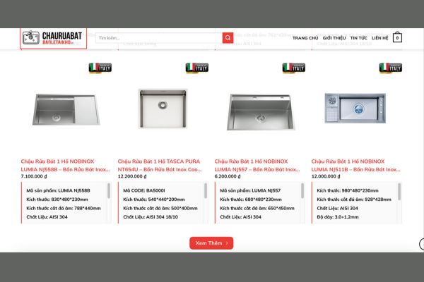 chỗ mua chậu rửa bát uy tín
