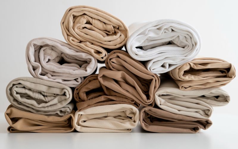 cuộn quần áo đặt trong balo