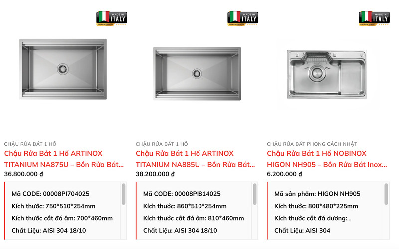 giá bồn rửa bát inox